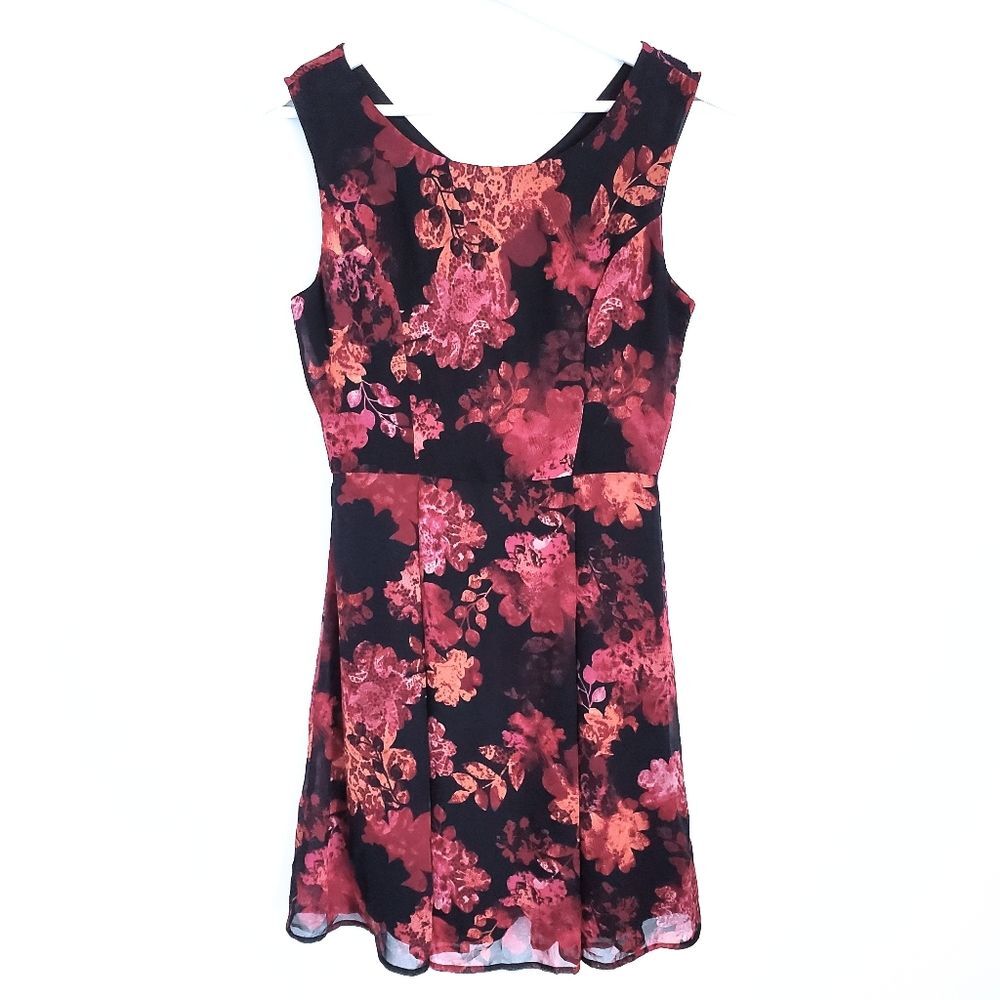 Modcloth Floral A-Line Dress S